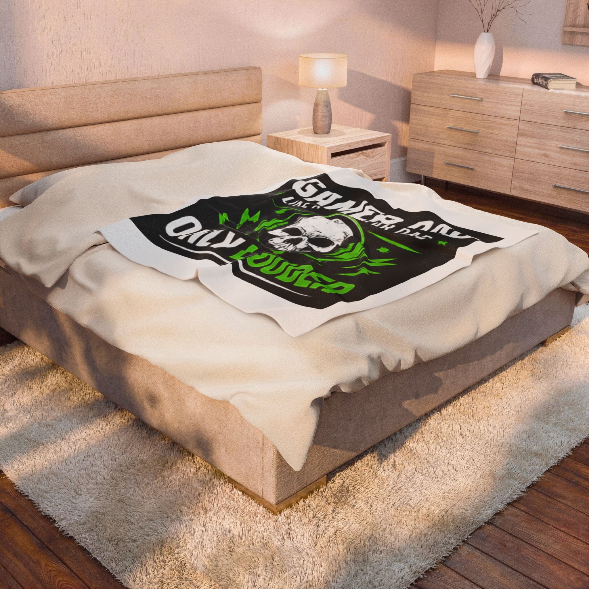 Gamer Dad Velveteen Plush Blanket