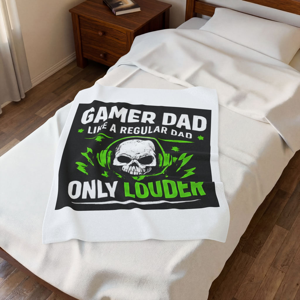 Gamer Dad Velveteen Plush Blanket