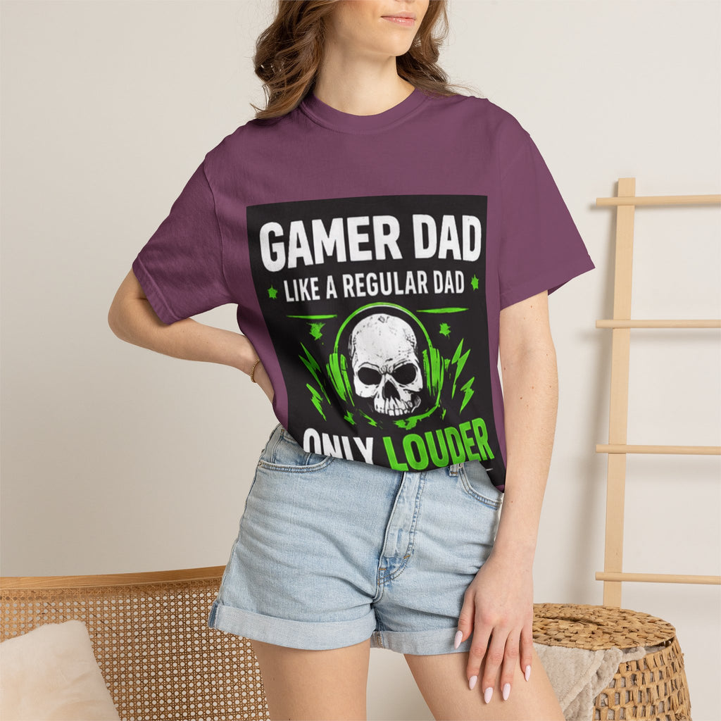 Gamer Dad T-Shirt — “Gamer Dad Like a Regular Dad Only Louder” Graphic Tee