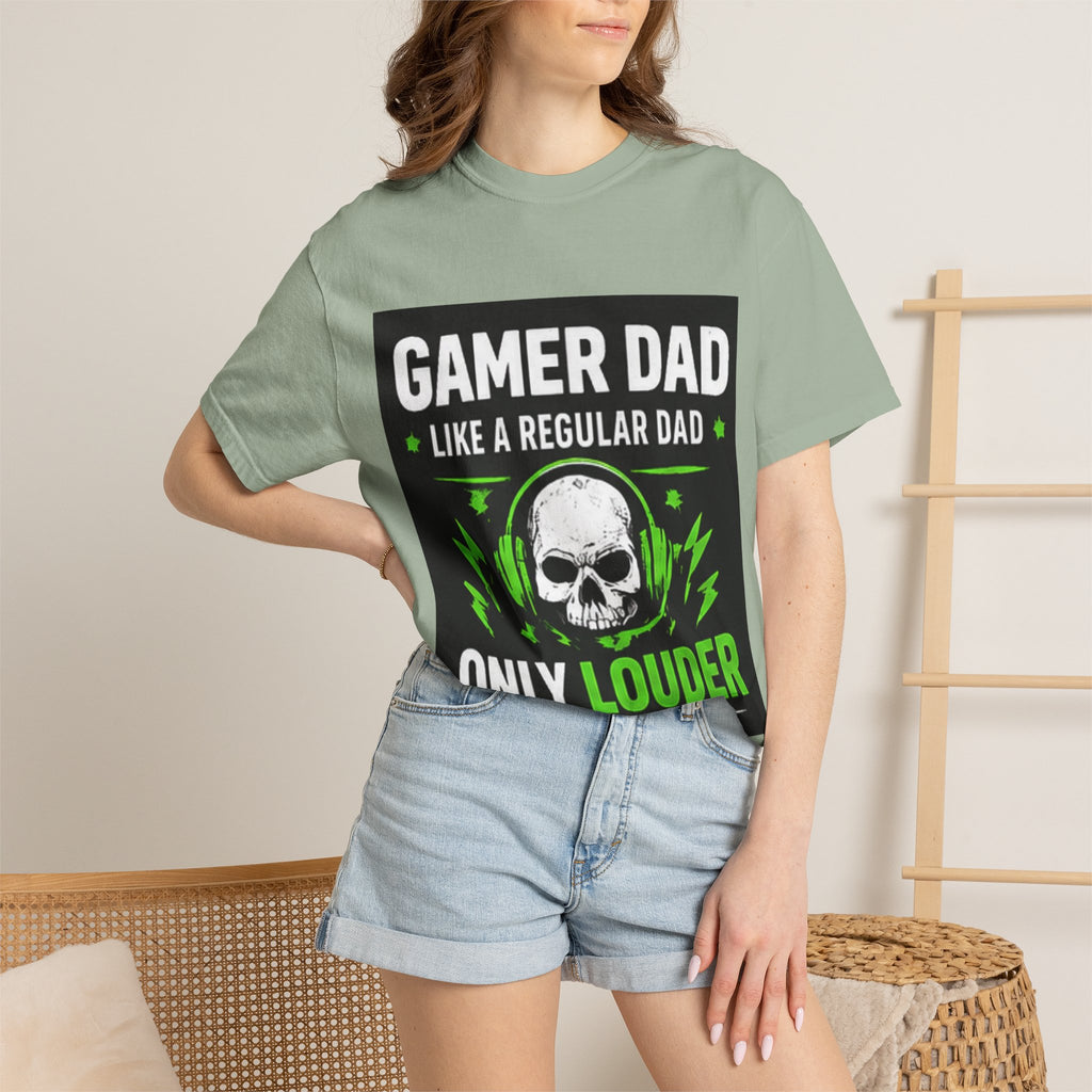 Gamer Dad T-Shirt — “Gamer Dad Like a Regular Dad Only Louder” Graphic Tee