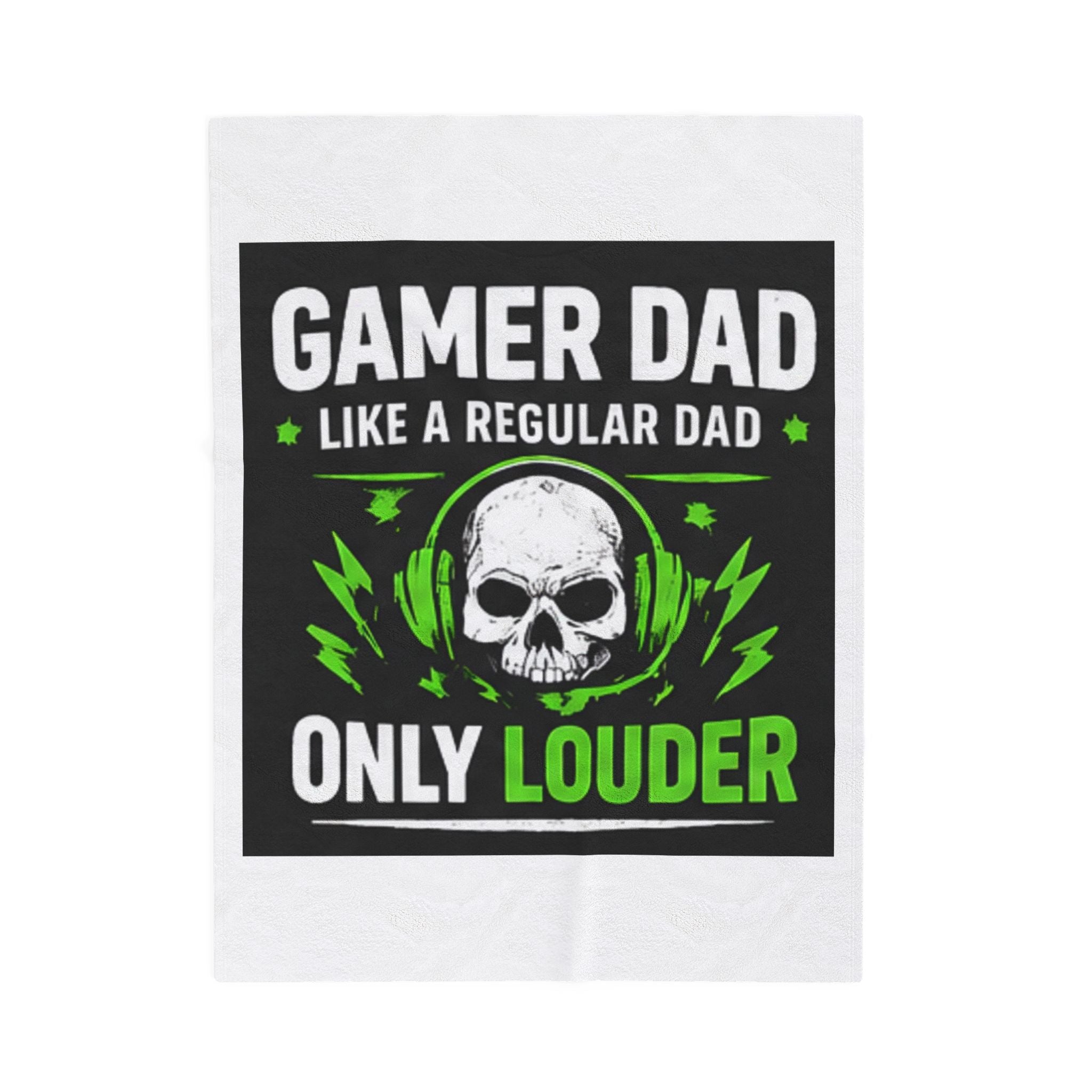 Gamer Dad Velveteen Plush Blanket