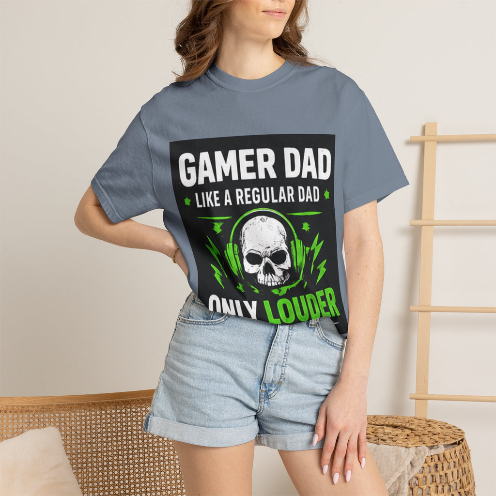 Gamer Dad T-Shirt — “Gamer Dad Like a Regular Dad Only Louder” Graphic Tee