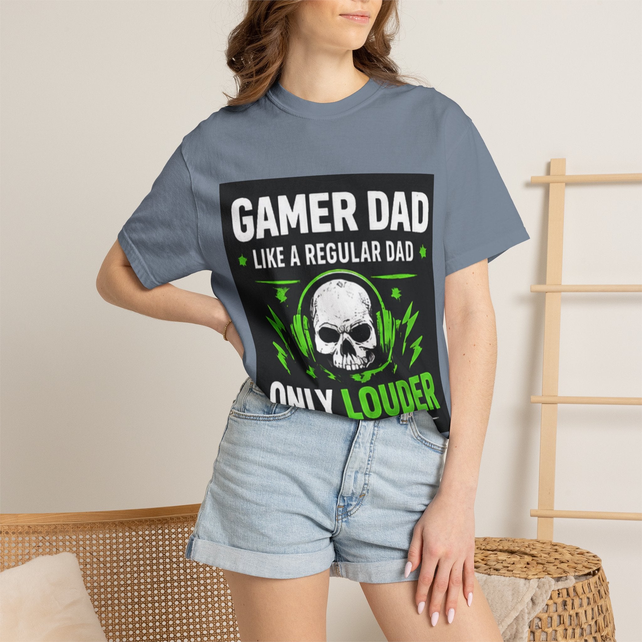Gamer Dad T-Shirt — “Gamer Dad Like a Regular Dad Only Louder” Graphic Tee