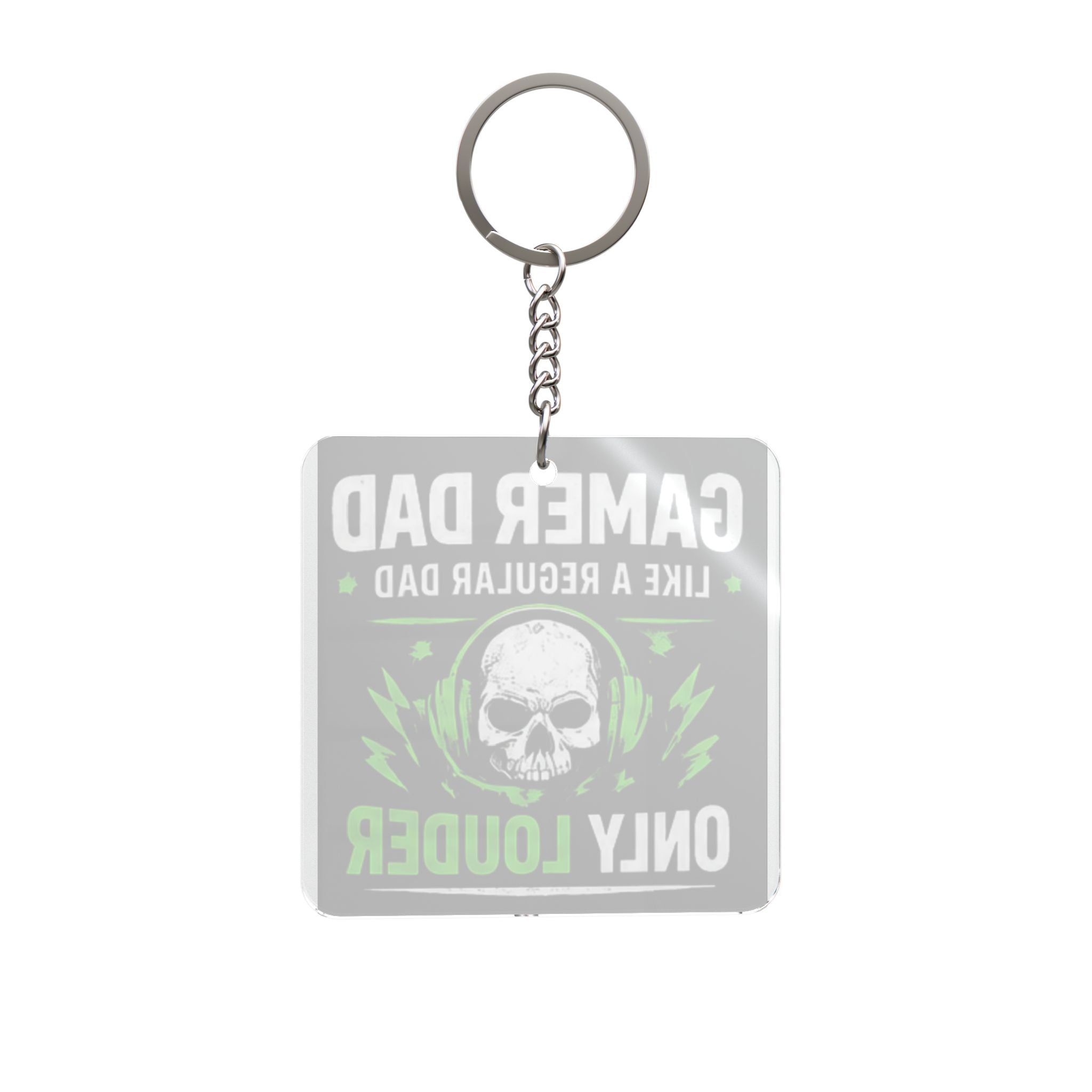 Gamer Dad Keychain — Square EDC Tag