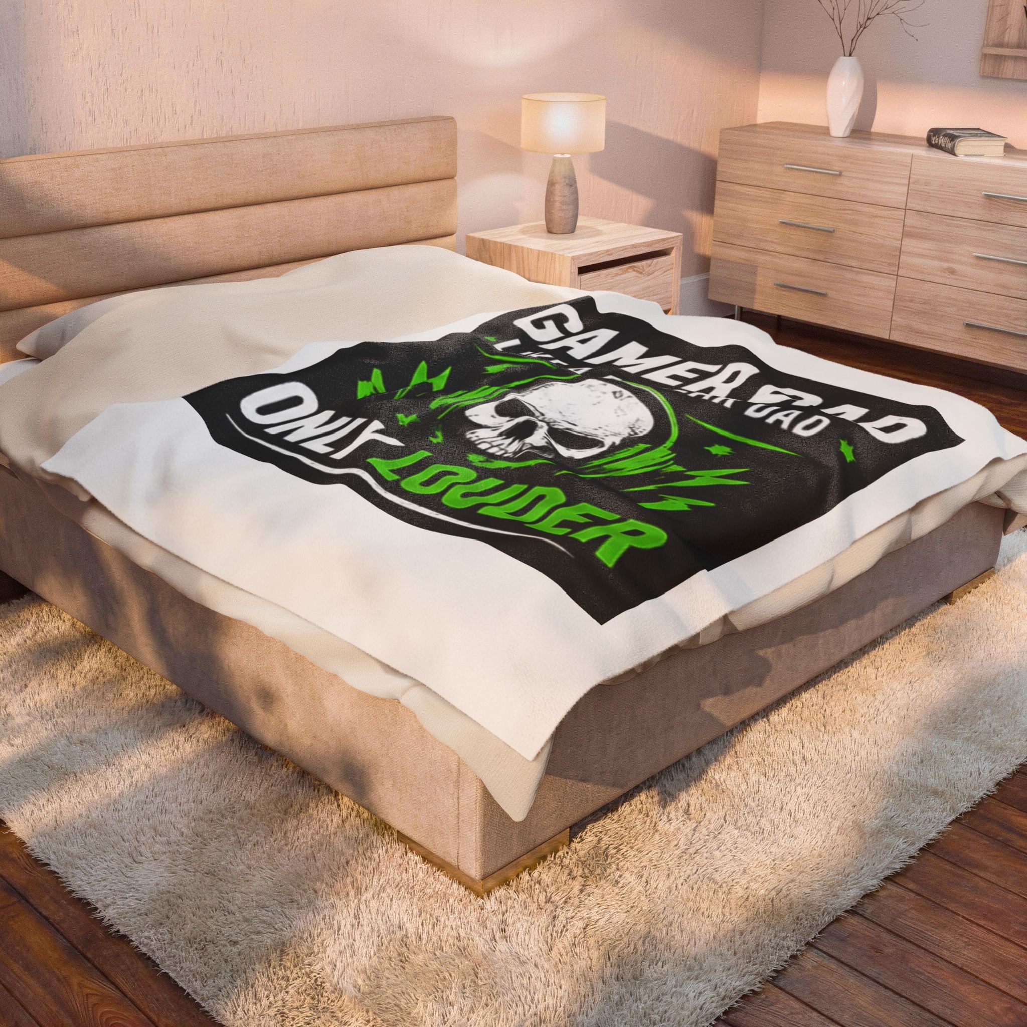 Gamer Dad Velveteen Plush Blanket