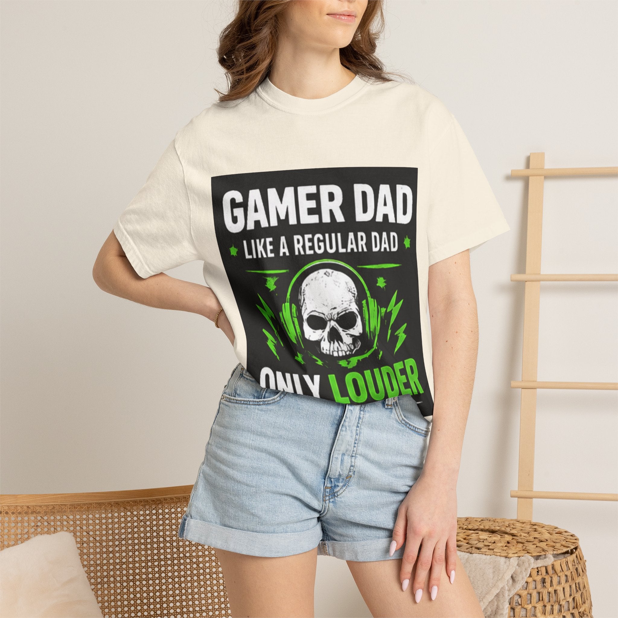 Gamer Dad T-Shirt — “Gamer Dad Like a Regular Dad Only Louder” Graphic Tee