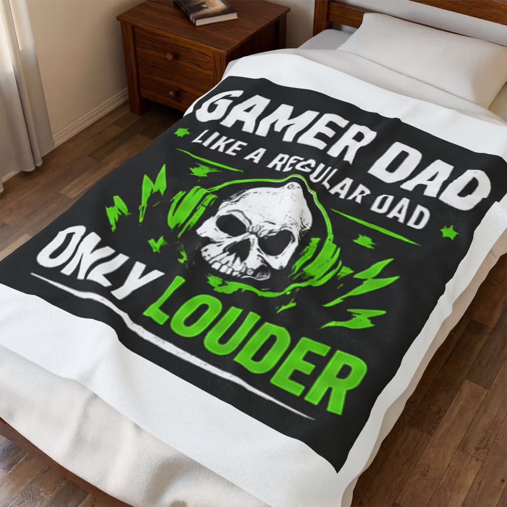 Gamer Dad Velveteen Plush Blanket