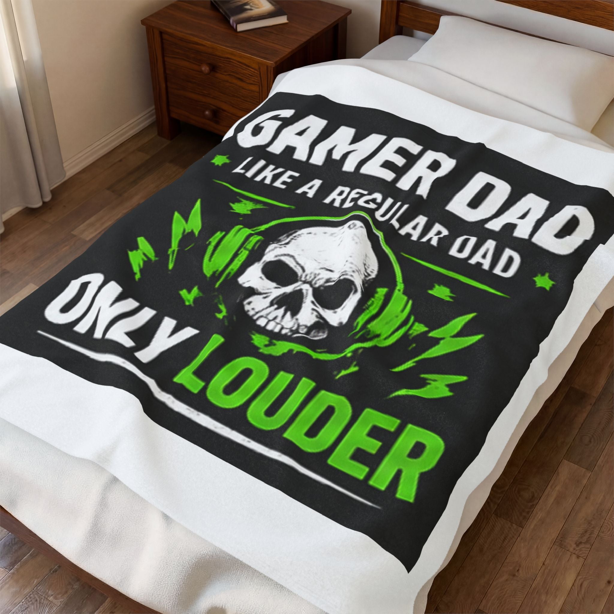 Gamer Dad Velveteen Plush Blanket