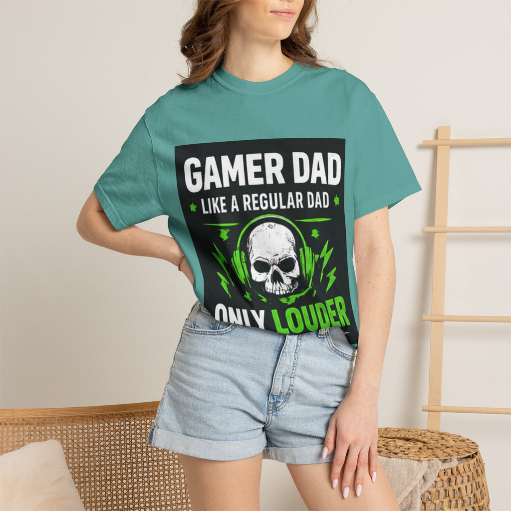 Gamer Dad T-Shirt — “Gamer Dad Like a Regular Dad Only Louder” Graphic Tee