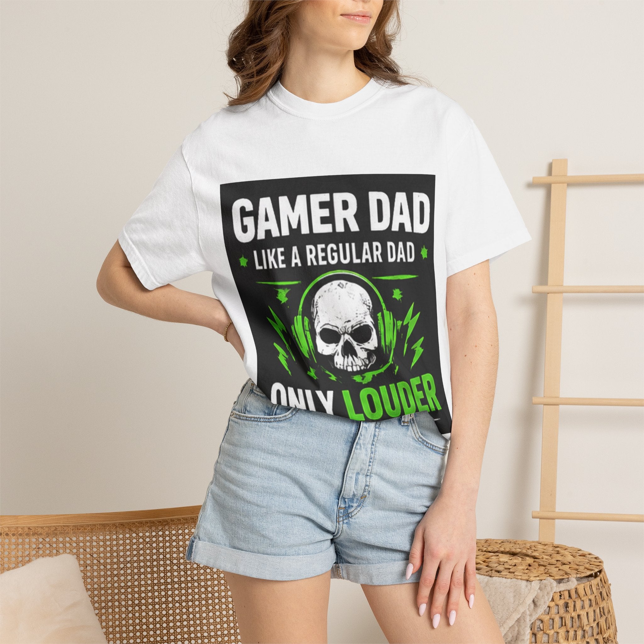 Gamer Dad T-Shirt — “Gamer Dad Like a Regular Dad Only Louder” Graphic Tee