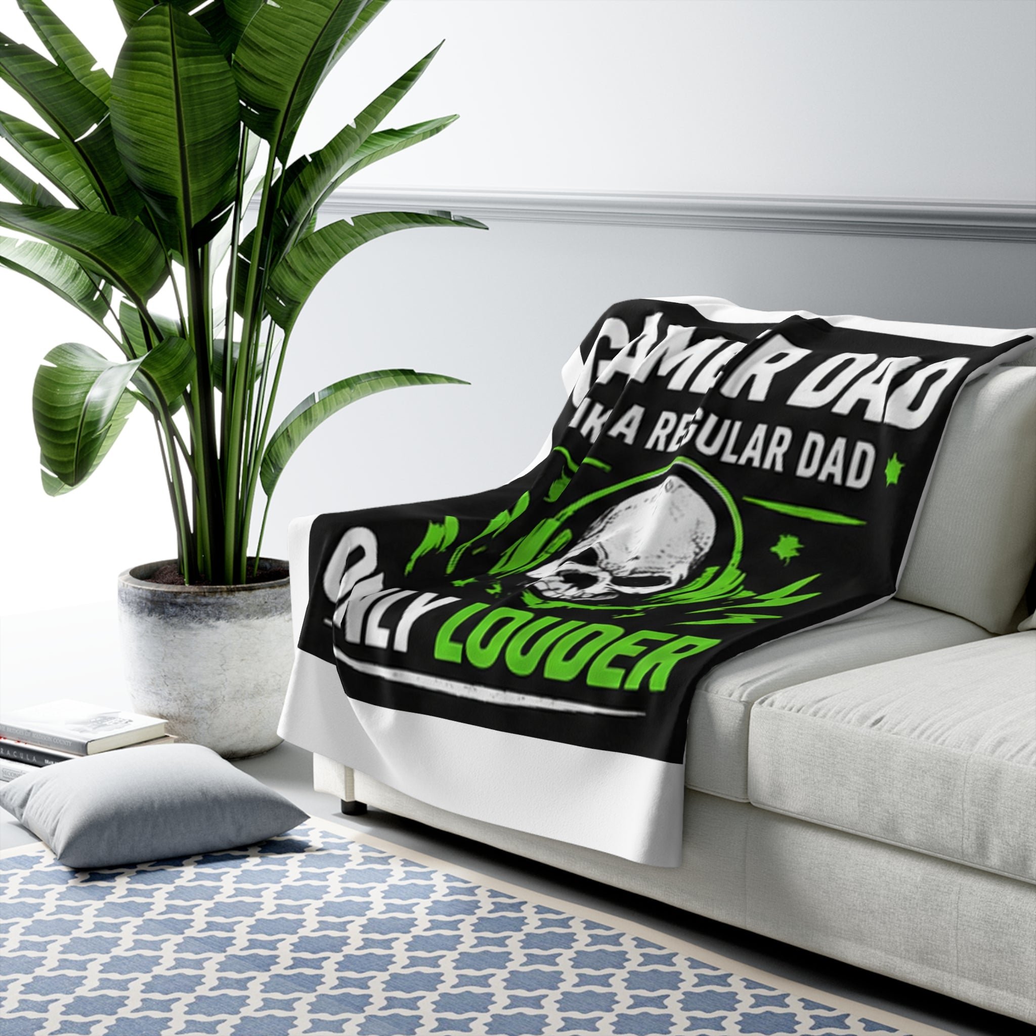 Gamer Dad Sherpa Throw Blanket