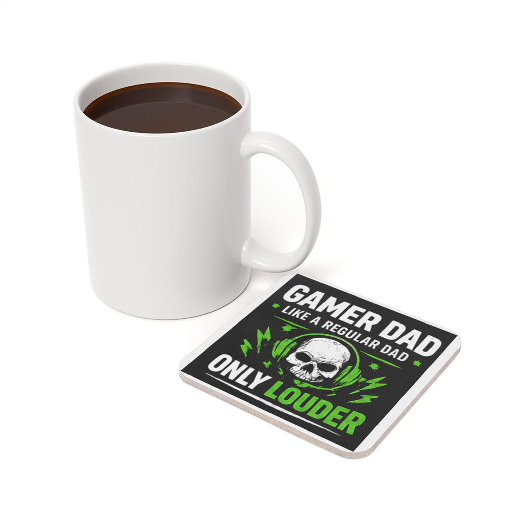 Gamer Dad Cork-Back Coaster