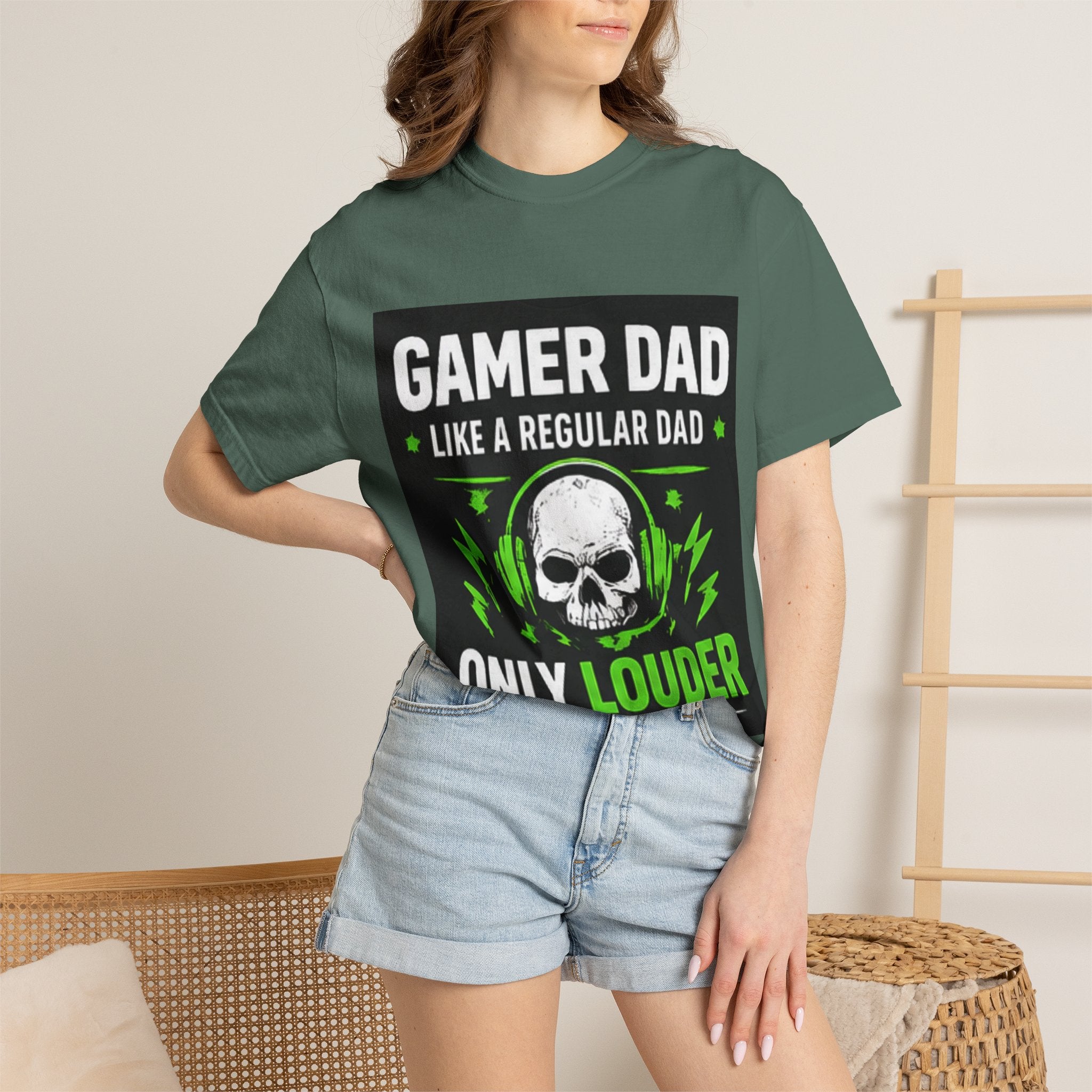 Gamer Dad T-Shirt — “Gamer Dad Like a Regular Dad Only Louder” Graphic Tee
