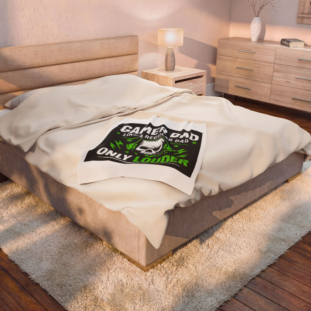 Gamer Dad Velveteen Plush Blanket