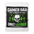 Gamer Dad Sherpa Throw Blanket