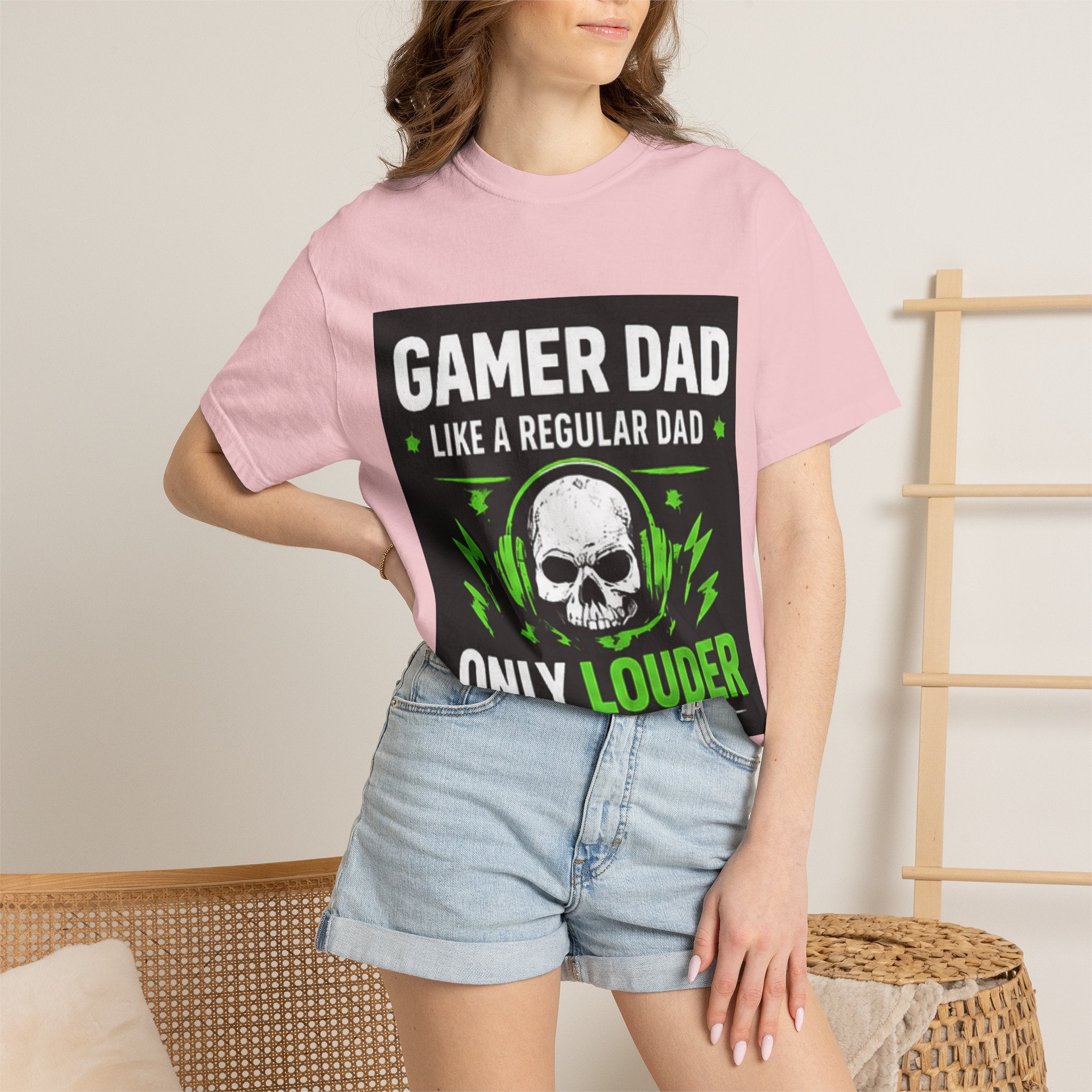 Gamer Dad T-Shirt — “Gamer Dad Like a Regular Dad Only Louder” Graphic Tee