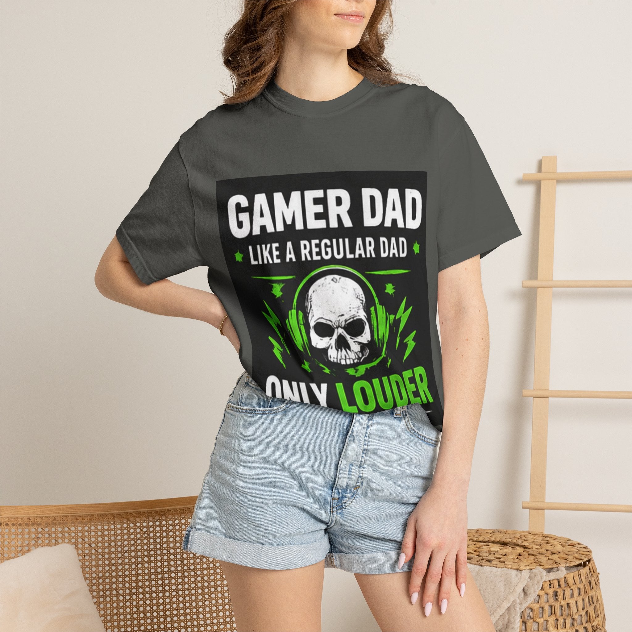 Gamer Dad T-Shirt — “Gamer Dad Like a Regular Dad Only Louder” Graphic Tee