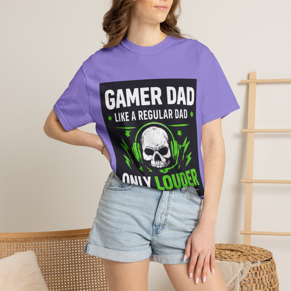 Gamer Dad T-Shirt — “Gamer Dad Like a Regular Dad Only Louder” Graphic Tee