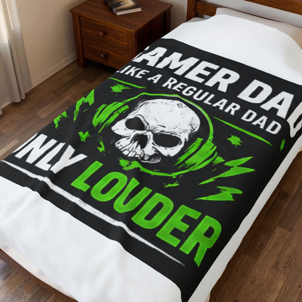 Gamer Dad Velveteen Plush Blanket