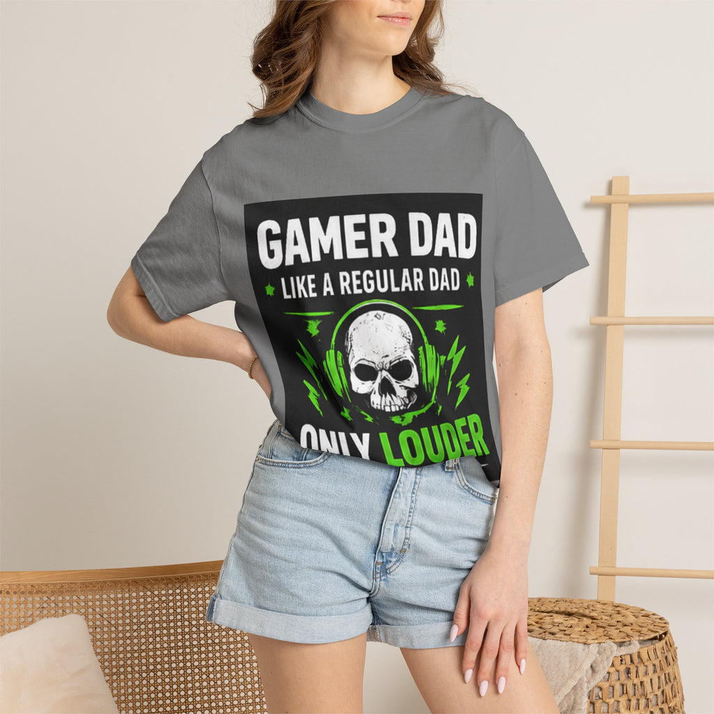 Gamer Dad T-Shirt — “Gamer Dad Like a Regular Dad Only Louder” Graphic Tee