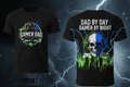 Gamer Dad Apparel Tee – Dad by Day, Gamer by Night