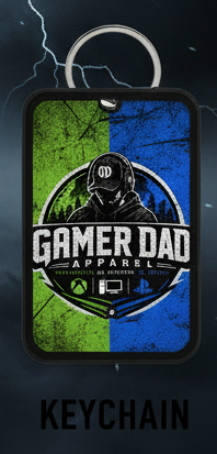 Gamer Dad Apparel Keychain – GD Dog Tag Keychain