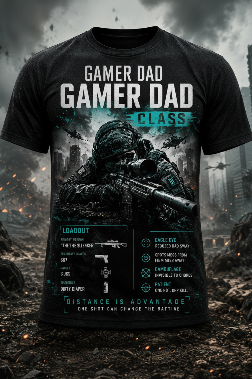 Gamer Dad Sniper Class Tee