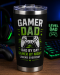 Gamer Dad Tumbler – Dad by Day, Gamer by Night