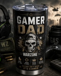 Gamer Dad Warzone Tumbler – Victory Isn't Given, It's Earned