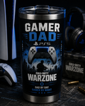 Gamer Dad PS5 Call of Duty Warzone Tumbler – Dad by Day, Gamer by Night